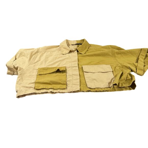 Zara Bloggers Overshirt Medallion Cropped Jacket Embroidered Patches Women XL - Picture 11 of 12